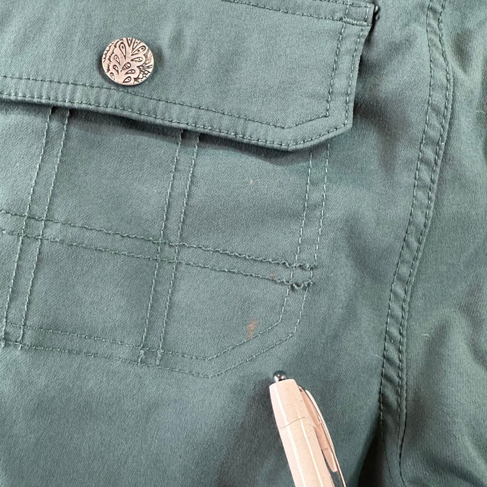 Prana Pants Womens 2 Green Stretch Mid Rise Hiking Camping Trail - Picture 8 of 16
